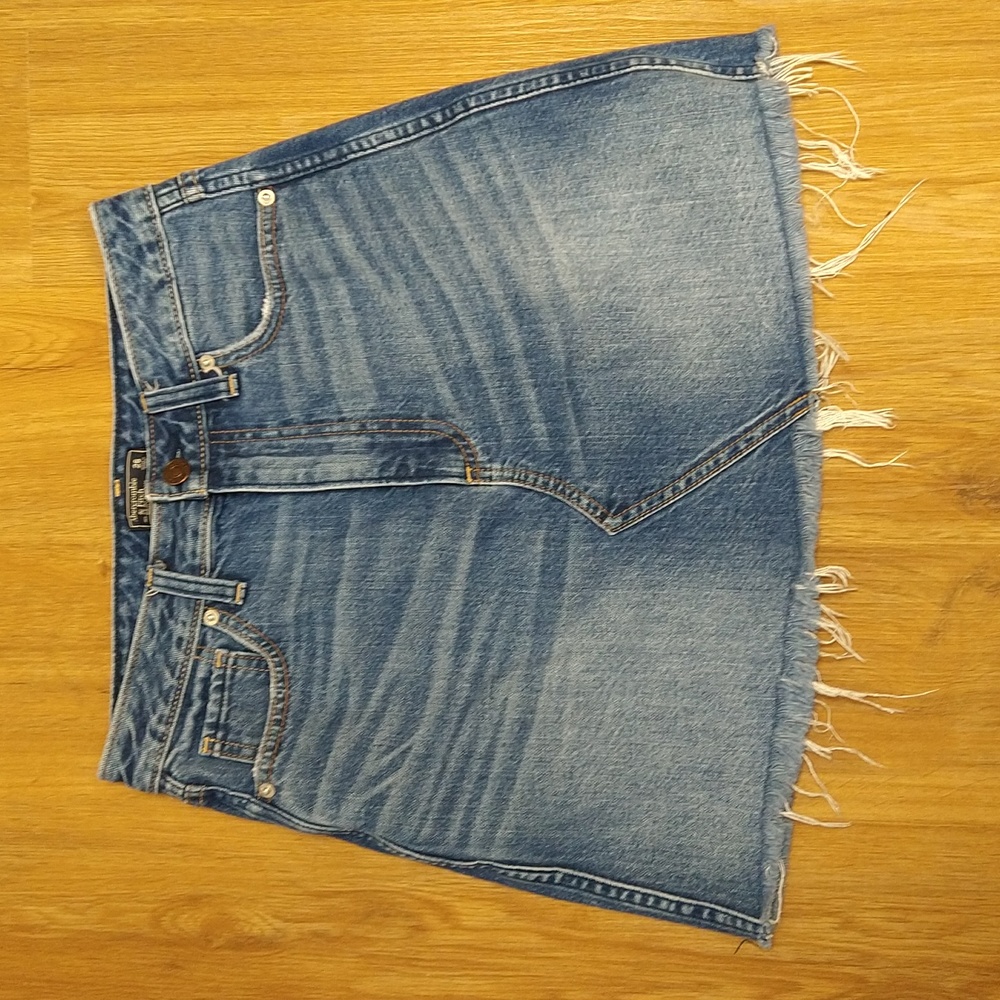 Abercrombie & Fitch, blue jean skirt, size 26, used, womens